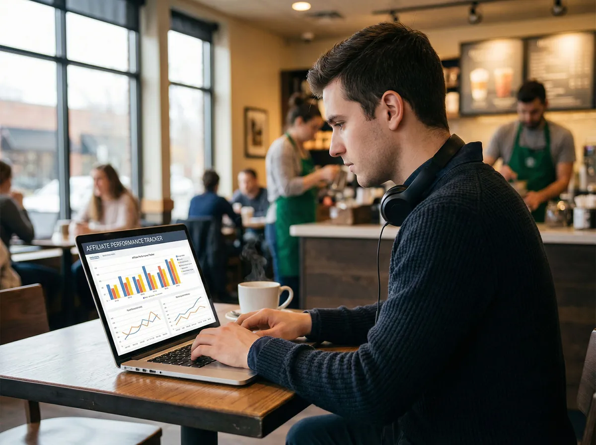 Tracking AI dating tool affiliate performance on analytics dashboard