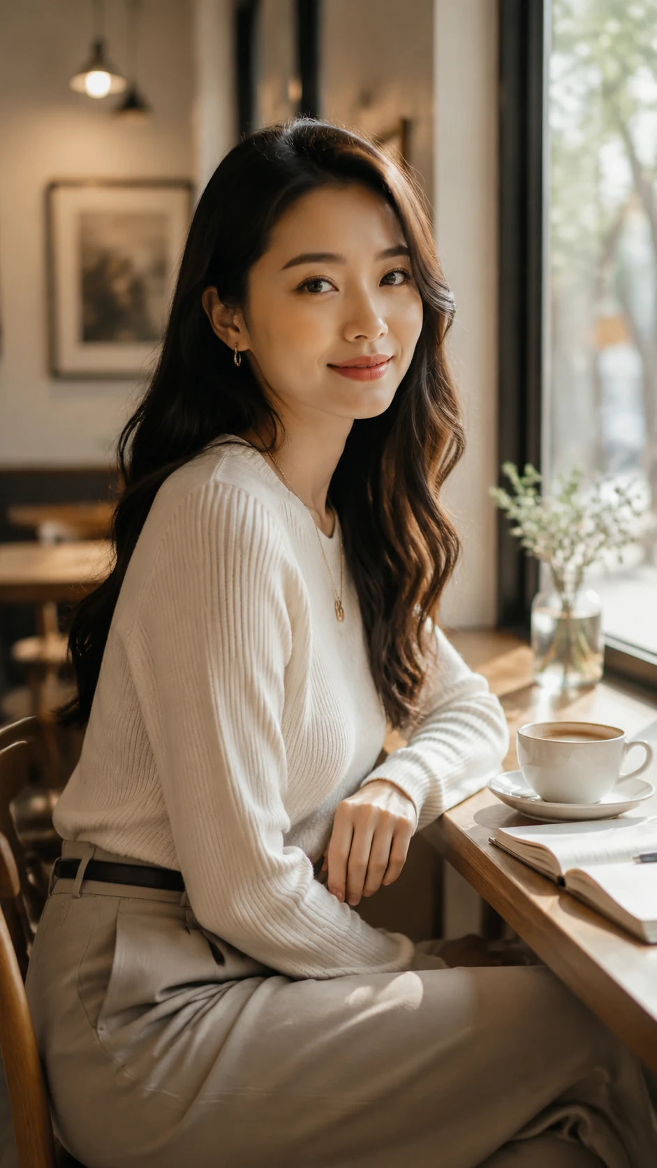 AI profile picture result: Café Window Morning