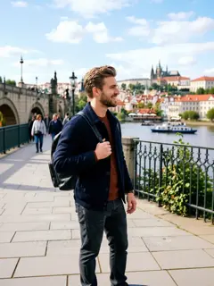 AI-generated dating photo in a natural outdoor portrait setting