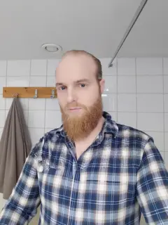 Plain indoor selfie before AI dating photo transformation