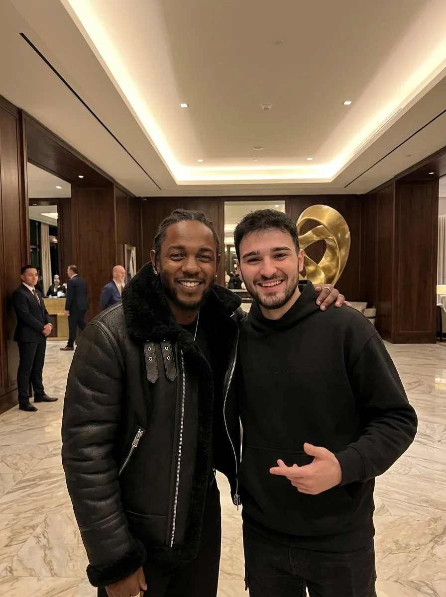 AI portrait generator result: fan meets kendrick lamar male