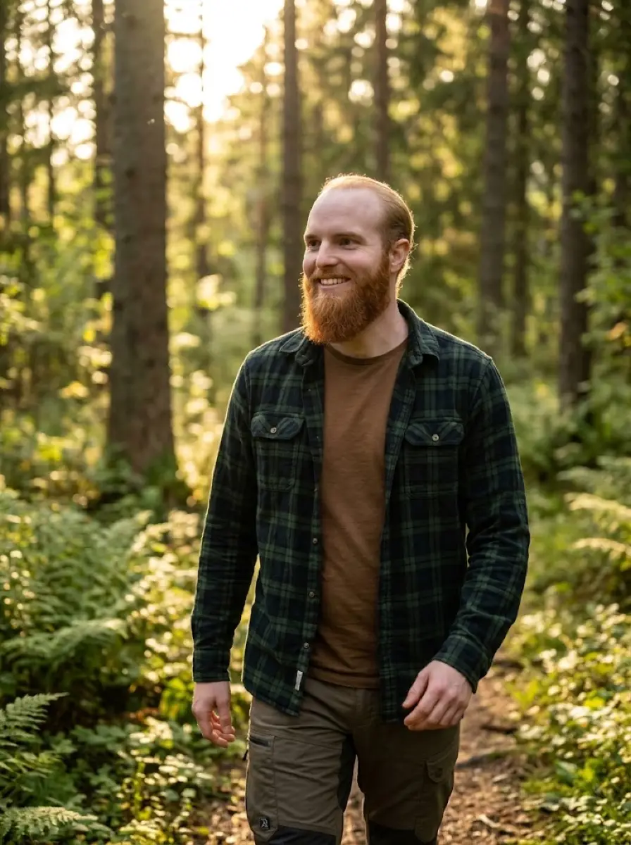 After: Before and after AI forest nature dating photo transformation