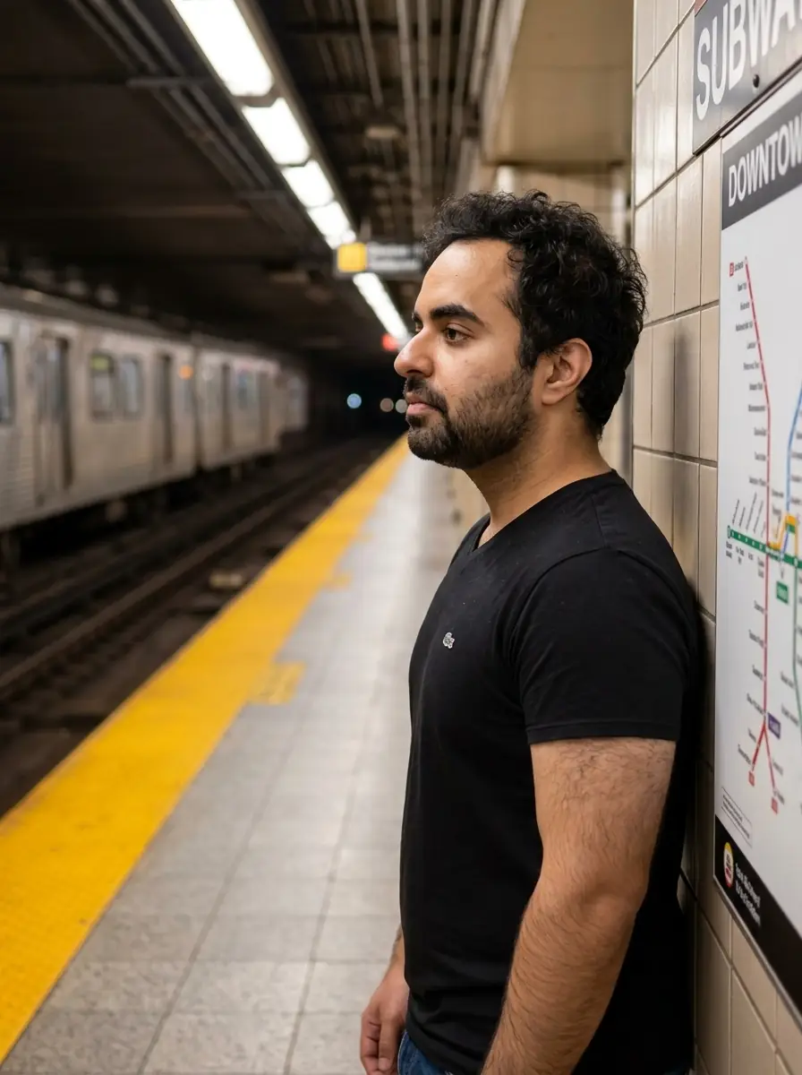 After: Before and after AI subway metro dating photo transformation